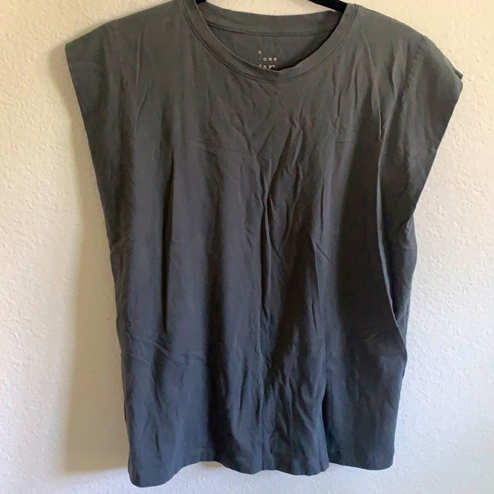Grey fun tank top